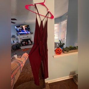 Maroon/Red Jumpsuit